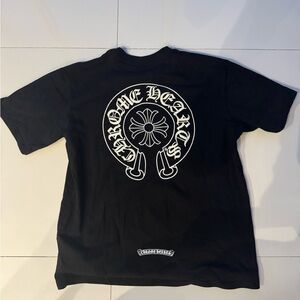 Chrome Hearts Black Tee with White Logo